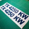 3D Boat Registration Number Decal Sticker Lettering (Set of 2) view 3