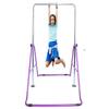 GYMPRO Kids Gymnastics Bar Kip Bar Jungle Gym Horizontal Bar Junior Training Equipment Height Adjustable Children Monkey Bars Folding Climb Tower Balance Bar Asymmetric Bar Playground (Purple) view 1