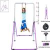 GYMPRO Kids Gymnastics Bar Kip Bar Jungle Gym Horizontal Bar Junior Training Equipment Height Adjustable Children Monkey Bars Folding Climb Tower Balance Bar Asymmetric Bar Playground (Purple) view 2