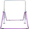 GYMPRO Kids Gymnastics Bar Kip Bar Jungle Gym Horizontal Bar Junior Training Equipment Height Adjustable Children Monkey Bars Folding Climb Tower Balance Bar Asymmetric Bar Playground (Purple) view 3