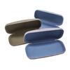 HSYMQ 3Pack Hard Shell Eyeglasses Case Protector Linen Fabrics Large Glasses Case Concise view 3