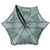 Fish Trap 6 Holes Automatic Fishing Net Shrimp Cage Nylon Foldable Crab Fish Trap Cast 21.3x8.6 view 1