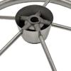 ISURE MARINE 13-1/2 Inch 5-Spoke Destroyer Style Stainless Boat Steering Wheel for Boat, Yacht view 3