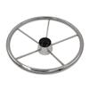 ISURE MARINE 13-1/2 Inch 5-Spoke Destroyer Style Stainless Boat Steering Wheel for Boat, Yacht view 4