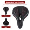 Comfort Bike Seat - Soft Mountain Bike Seat Cushion Reflector Silicone Bike Saddle Mountain Bike Saddle Absorbing for Outdoor Bike Sporting view 2
