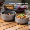 Boundless Voyage 200ml Titanium Double-walled Bowl for Adult Children Ultralight Portable Soup Rice Food Bowl Outdoor Camping Durable Metal Tableware Ti1083T view 4