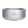 Boundless Voyage 420ml Titanium Double Walled Bowl for Adult Children Ultralight Portable Soup Rice Food Bowl Outdoor Camping Durable Metal Tableware Ti1084T view 1