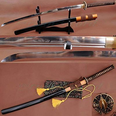 GLW Sword 1095 HIGH Carbon Steel Japanese Samurai Sword UNOKUBI ZUKURI Style FULLTANG Sharp