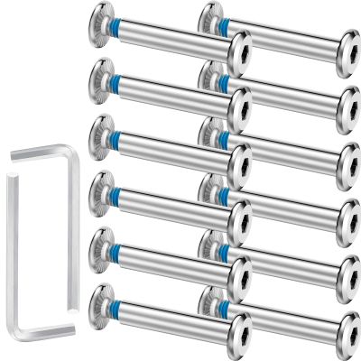 20 Sets Skate Wheel Socket Screw Inline Roller Skate Screws Shaft Hex with 2 Pieces Installation Tool