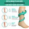 Zeta Wear 1 Pair Plus Size Compression Socks Open Toe for Women & Men | 15-19 mmHg Wide Calf Support - Fits Up to 26" Legs | Relief for Swelling, Varicose Veins, Pregnancy, Nurses, Travel view 4