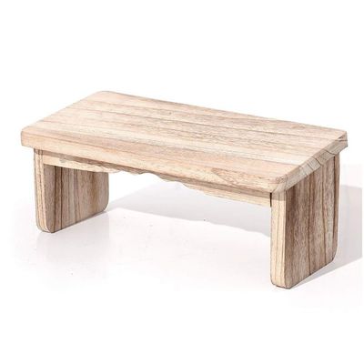 CKIDS Folding Meditation Bench - Paulownia Wood - Portable Kneeling Stool for Seiza Prayer and Yoga