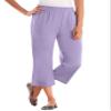 Woman Within Plus Size 7-Day Knit Capri - 2X, Soft Iris view 1