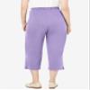 Woman Within Plus Size 7-Day Knit Capri - 2X, Soft Iris view 2