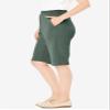 Woman Within Plus Size 7-Day Knit Bermuda Shorts - 4X, Pine view 3