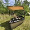 Beige 2' by 5' Sun Shade/Canopy/Umbrella for Canoe/Kayak by Cypress Rowe Outfitters, Blocks UV, Rain view 2