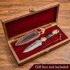 Dessi Damascus Steel Fixed Blade Knife Handmade Hunting Camping Hiking, Hand Engraved Copper Bolsters Wenge Wood Handle, Leather Sheath SM11 view 2
