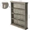 MyGift Premium Solid Vintage Gray Wood Wall Mounted Golf Ball Holder Frame Shelf, Hanging Open Display 4 Tier Cabinet Collector Case Holds up to 16 Balls view 3