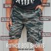 Rothco Tactical Camo BDU Shorts  Rugged Outdoor Hiking Camping Comfortable Cargos, Black Camo, L view 3