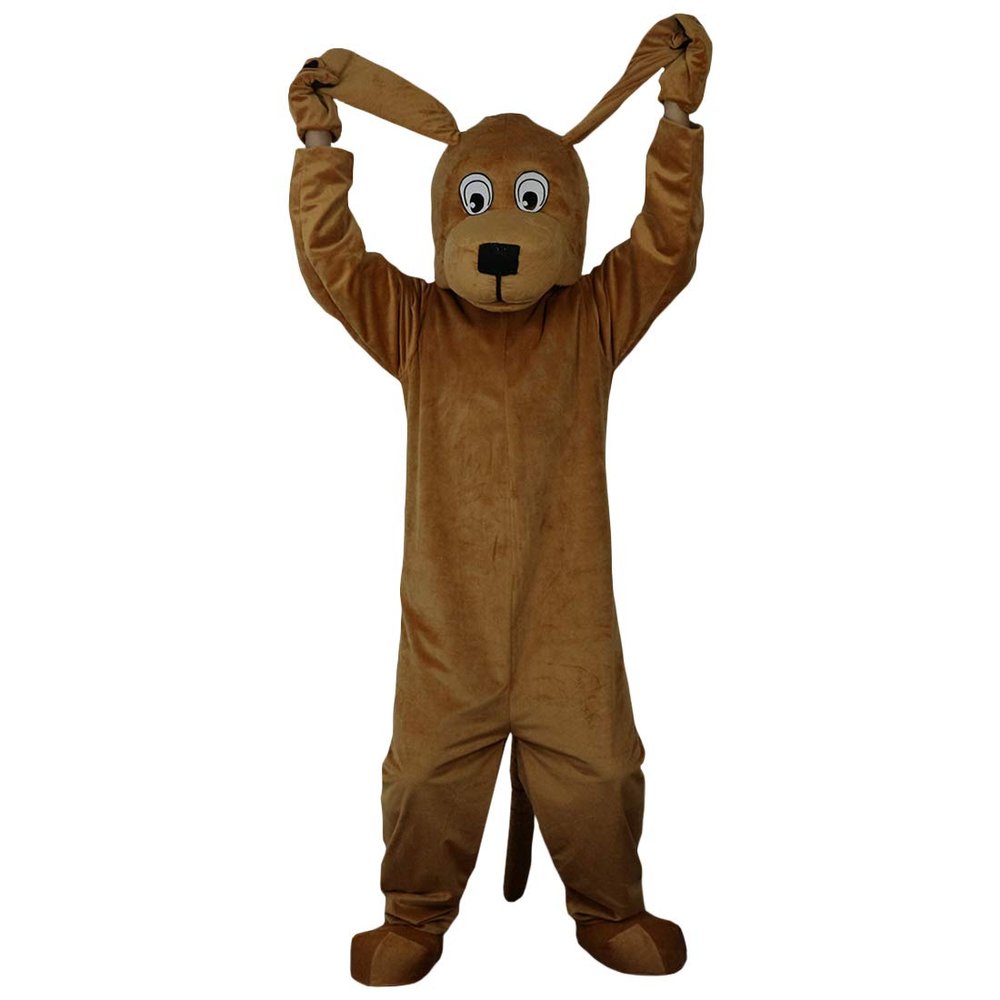 Brown Dog Cartoon Costume Mascot Adult Cartoon Character Outfit Marketing