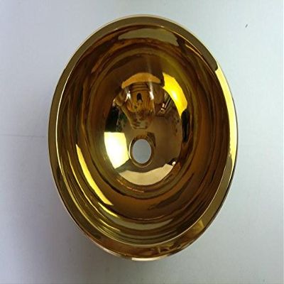 ZY RV Caravan Camper Boat SS Round Golden Hand Wash Basin Kitchen Sink300150mm GR-532AG