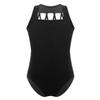Freebily Sleeveless Dance Leotard for Girls Gymnastics Unitards Workout Training Biketards Athletic Bodysuit Tops Activewear Black M-Straps 3-4 Years view 2
