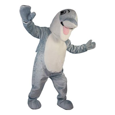 Blue Dolphin Cartoon Costume Mascot Adult Fancy Dress Cosplay