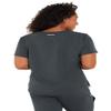 KOI Next Gen Ready to Work Women's 1-Pocket Tuck-in Scrub Top Charcoal X-Large view 2