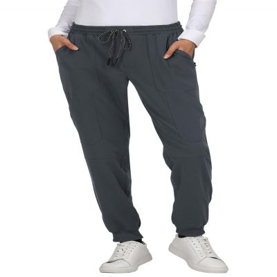 KOI Next Gen Good Vibe Women's 7-Pocket Stretch Jogger Charcoal L
