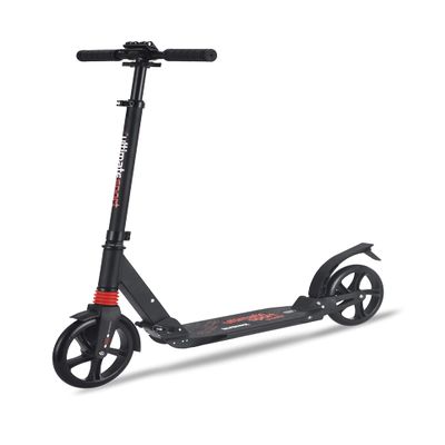 New Bounce Kick Scooter - Scooters for Ages 8 and Up with Adjustable Handlebar - Perfect for Bigger Children and Adults Weight Limit 200Lbs (Black)
