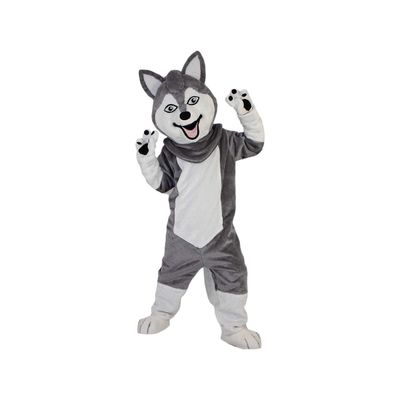Grey Husky Wolf Cartoon Costume Mascot Plush toys for Adult Cosplay Christmas Holiday