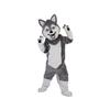 Grey Husky Wolf Cartoon Costume Mascot Plush toys for Adult Cosplay Christmas Holiday view 1