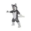 Grey Husky Wolf Cartoon Costume Mascot Plush toys for Adult Cosplay Christmas Holiday view 3