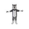 Grey Husky Wolf Cartoon Costume Mascot Plush toys for Adult Cosplay Christmas Holiday view 4