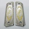 Custom 1911 Grips Full Size Ambi Cut NickelPlated Metal view 1