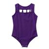 Freebily Sleeveless Dance Leotard for Girls Gymnastics Unitards Workout Training Biketards Athletic Bodysuit Tops Activewear Purple M-Straps 7-8 Years view 4