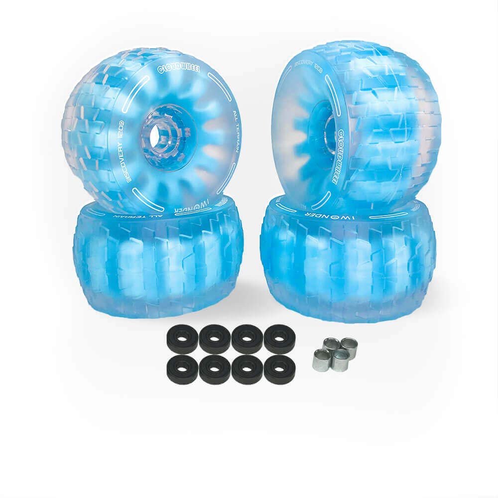 IWONDER Cloud Wheel 120mm Discovery Electric Skateboard Wheels Patented Damping Foam Core All Terrain Off Road Translucent Urethane Longboard WheelsNot Applicable to Hub Motor