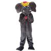 Grey Elephant Cartoon Costume Mascot Stuffed Adult Character Design Cosplay view 1