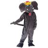 Grey Elephant Cartoon Costume Mascot Stuffed Adult Character Design Cosplay view 2