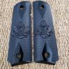 Custom 1911 Grips Full Size Ambi Cut Black/Gold Plated Metal view 2