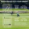 KINGTOP Golf Flagstick Mini, Practice Putting Green Flag Stick for Yard, Pole | Pin | Flagpole, Portable 2-Section Design, 3 Foot, 3-Pack view 2