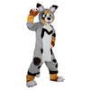 cartoon mascot Grey Fox Dog Husky Costume Adult Character Design Cosplay view 2