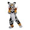 cartoon mascot Grey Fox Dog Husky Costume Adult Character Design Cosplay view 4