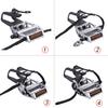 Bike Pedals with Clips and Straps for Outdoor Cycling Indoor Stationary Bike 9/16 Inch view 3