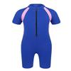 Agoky Boys Girls Swimsuits Rash Guard Suits Swimwear Shorty Wetsuit Toddler Kids UPF 50+ UV Sun Protective One-Piece Blue 10-12 view 1
