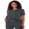 KOI Next Gen Ready to Work Women's 1-Pocket Tuck-in Scrub Top Charcoal Large view 1