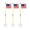 KINGTOP Miniature Golf Flagsticks, Practice Putting Green Flags for Yard, Golf Pin Flag Hole Cup Set, Portable 2-Section Design with US Flags, 3ft Pole, 3-Pack view 1