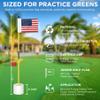 KINGTOP Miniature Golf Flagsticks, Practice Putting Green Flags for Yard, Golf Pin Flag Hole Cup Set, Portable 2-Section Design with US Flags, 3ft Pole, 3-Pack view 2
