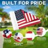 KINGTOP Miniature Golf Flagsticks, Practice Putting Green Flags for Yard, Golf Pin Flag Hole Cup Set, Portable 2-Section Design with US Flags, 3ft Pole, 3-Pack view 4