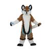Brown Fox Dog Husky Cartoon Costume Mascot Plush Adult Cosplay view 2