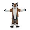 Brown Fox Dog Husky Cartoon Costume Mascot Plush Adult Cosplay view 3
